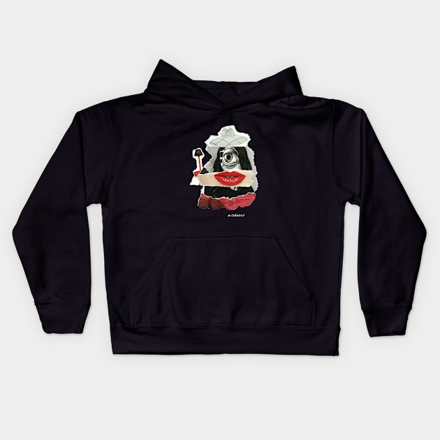 lips Kids Hoodie by JinaNinjjaga